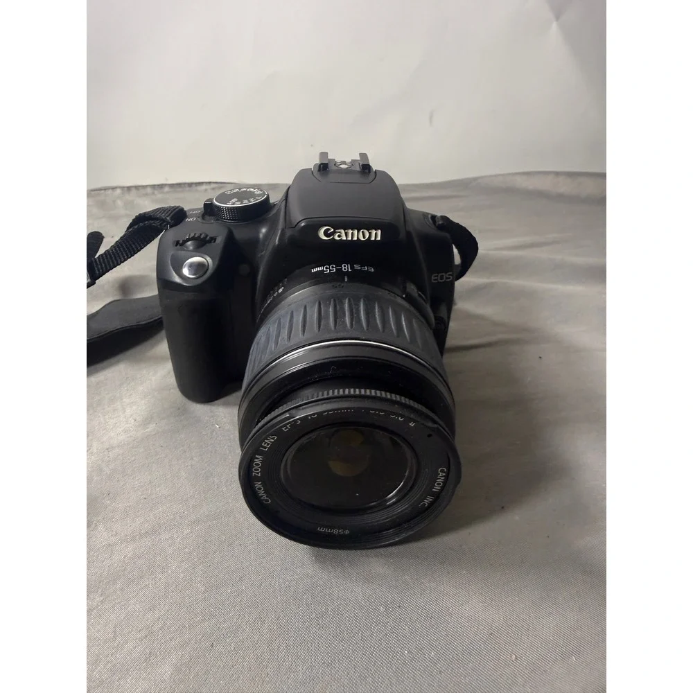 Canon EOS Digital Rebel XT DSLR Camera Black 18-55mm Lens Charger Case Bundle